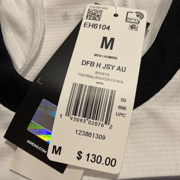 NWT ADIDAS Germany National Team 2020 Authentic Home Jersey EH6104 Men’s Medium - Picture 4 of 9